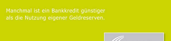 Manchmal ist ein Bankkredit günstiger als die Nutzung eigener Geldreserven.